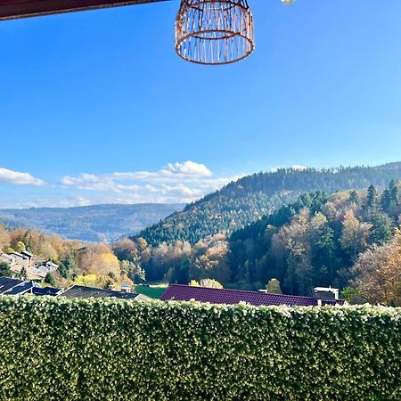 Ferienwohnung Wohnen Im Schwarzwald Mit Panoramablick Bad Herrenalb Exterior foto