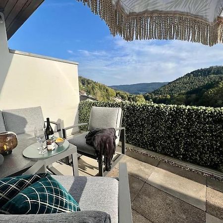 Ferienwohnung Wohnen Im Schwarzwald Mit Panoramablick Bad Herrenalb Exterior foto
